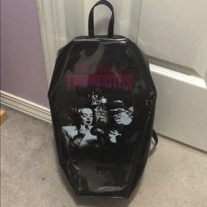 Rock Rebel “Bride of Frankenstein” coffin backpack
